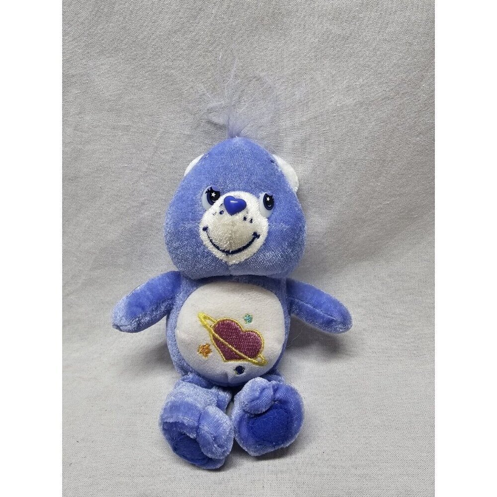 Care Bears Mini Plush Daydream Bear Nanco Pink Heart Planet Stars- FLAWED